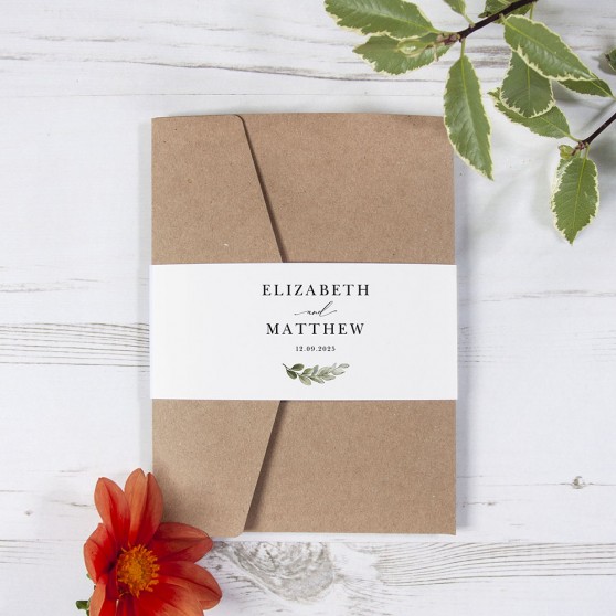 Bespoke Pocketfold Wedding Invitations Vintage Prints